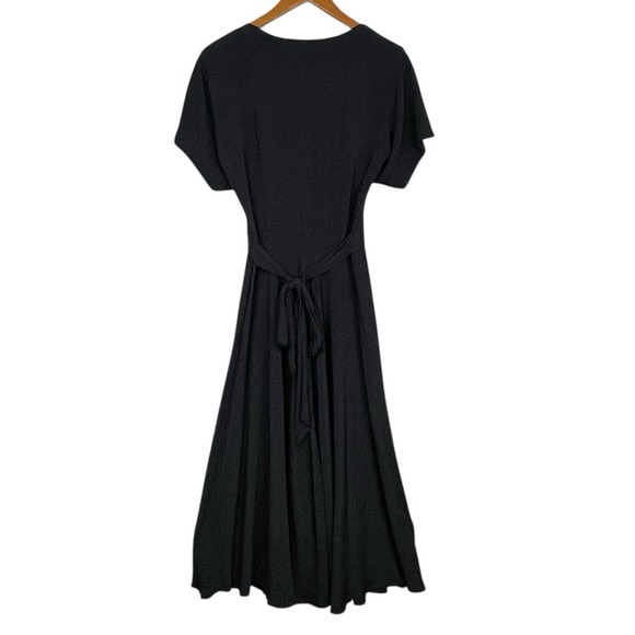 Vintage Carole Little Fit Flare Elegant Maxi Dress Size 8 Minimalist 90s Classic - Picture 4 of 8